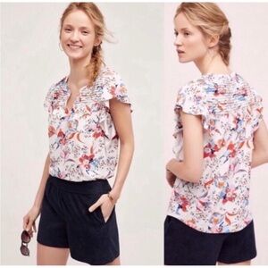 Anthropologie Meadow Rue Floral Top, size M